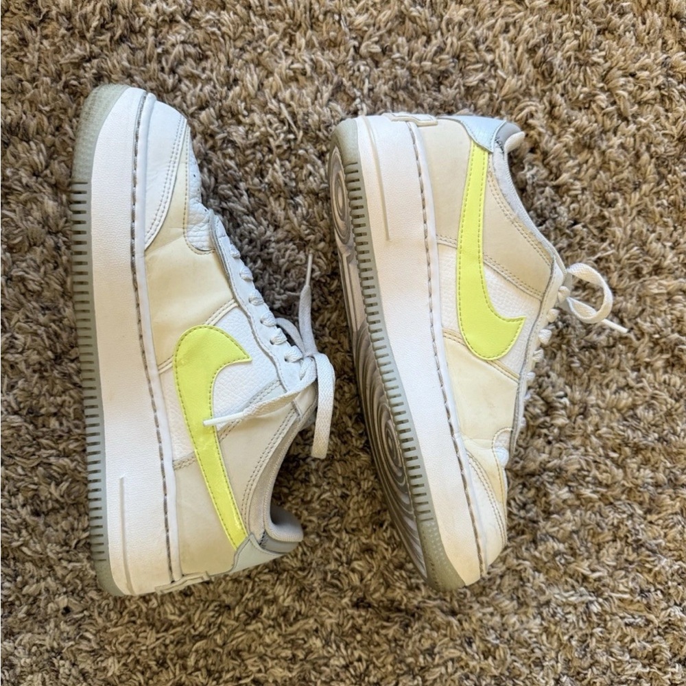 Nike Women’s Air Force 1 Low Shadow White Lemon Twist Shoes FB7582-100 Size 8
